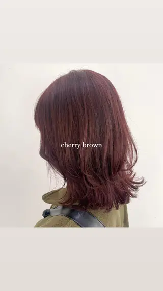 ミディアム カラー recipe 黒木 彩那のヘアスタイル