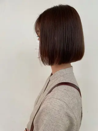 ショート パーマ 艶カラー🌙縮毛矯正 /ボブ【Reina】のヘアスタイル