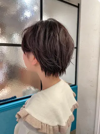 ショート カラー 縮毛/ショート/ ボブ/レイヤー/小原のヘアスタイル