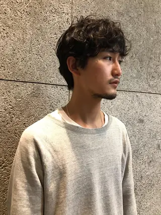 ショート パーマ メンズ うるツヤハイトーン✨ /西川郁巳のヘアスタイル