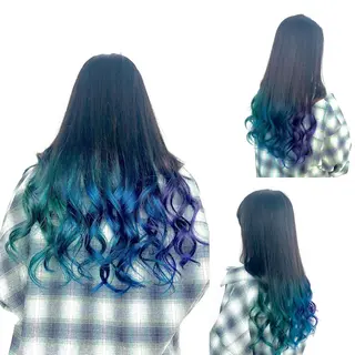 ロング カラー パーマ ヘアアレンジ メンズ キッズ ネイル マツエク・マツパ ✨最強美容師✨ 💙にっしー西村💙のヘアスタイル