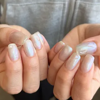 ネイル Ray. ちゅるん系ニュアンスのネイルデザイン