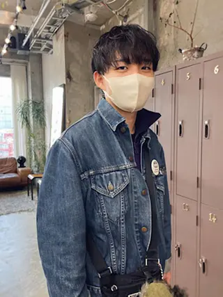 メンズ フェザーパーマ/ 山口大輝のヘアスタイル