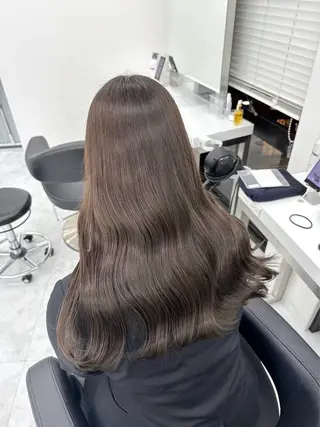 ロング カラー ヘアアレンジ 韓国ナチュラルヘア 🤍raika🤍のヘアスタイル