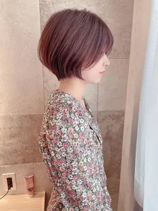 ショート 川井麻由🎀アイドル 量産🎀ピンクカラーのヘアスタイル
