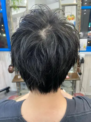 ショート メンズ カットパーマ✂️ 小坂田玲亜のヘアスタイル