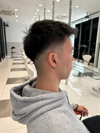 ショート メンズカット¥0婦中 カットモデル大上聖矢のヘアスタイル