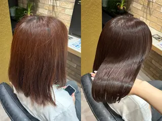 ミディアム カラー 透明感カラー、ネイル COCORO🎀☘️のヘアスタイル