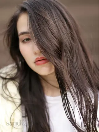 ロング カラー Sand&Rose所属・🍀似合わせカット 🍀柳澤里玖のヘアスタイル