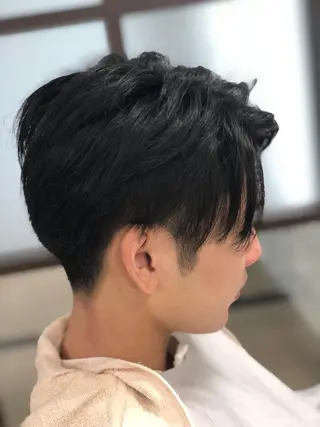 ミディアム カラー パーマ メンズ パーマ特化 三浦楓雅のヘアスタイル