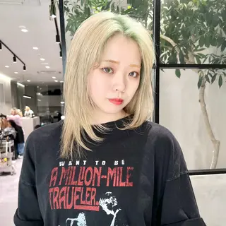 セミロング カラー レイヤー×髪質改善 ハッシュカット/新宿のヘアスタイル