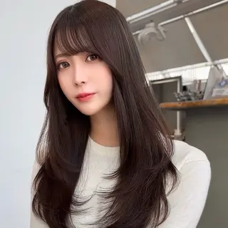 ミディアム Lond bla-maのヘアスタイル