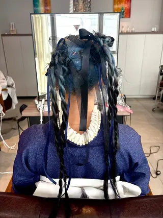 ロング ヘアアレンジ BONECCA鶴見所属・🩵鈴木夢依🩵 ブリーチモデル募集のヘアスタイル