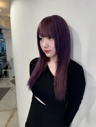 ロング カラー AIRA/ブリーチ ‪/透明感カラーのヘアスタイル