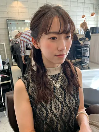 ロング カラー 新海 芳樹のヘアスタイル