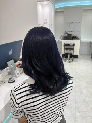ミディアム カラー 🤍ྀི透ける寒色 Cocoa🤍ྀིのヘアスタイル