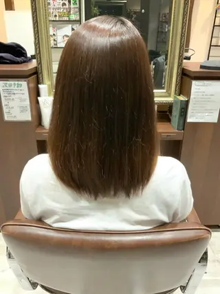 セミロング 🌿ストレート🌿 髪質改善☘️シュウヤのヘアスタイル