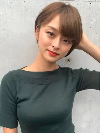 ショート カラー LucksiMie 銀座店所属・【韓国　レイヤー 髪質改善✨】かずのヘアスタイル