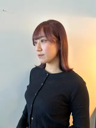 ミディアム カラー 髪質改善/ストレート パーマ長久手/ひかるのヘアスタイル