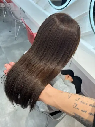 セミロング カラー 山崎/ボブ縮毛矯正 レイヤー髪質改善のヘアスタイル