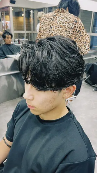 ショート パーマ メンズ メンズカット メンズパーマヤマザキのヘアスタイル