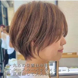 ショート YUUKI/艶カラー レイヤーカットのヘアスタイル