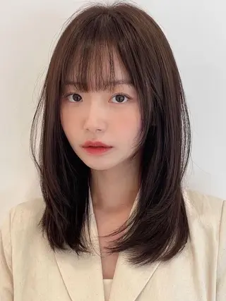 ミディアム ⭐︎ミディアム 深井朱莉⭐︎のヘアスタイル