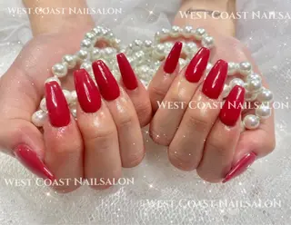 ネイル リボン、ガーリー パーツ放題専門店のネイルデザイン