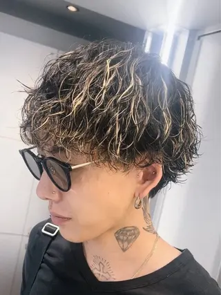 カラー パーマ メンズ 人見知りさんでも安心 奥田 里佳子のヘアスタイル