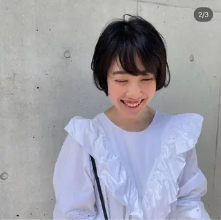 ショート ポミエ恵比寿所属・ショートウルフくせ毛 お任せくださいのヘアスタイル