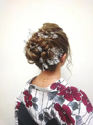 ミディアム ヘアアレンジ Hair&Make  Delight*のヘアスタイル