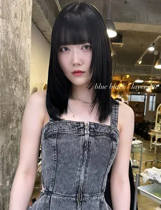 セミロング カラー ヘアアレンジ 🫧🇰🇷韓国ヘア レイヤー🐺Yutaのヘアスタイル