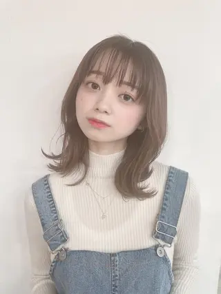 ミディアム カラー なりたいが叶う ながしまじゅんきのヘアスタイル