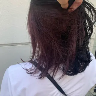 ショート カラー ヘアアレンジ サナ🌱 切りっぱなしボブのヘアスタイル