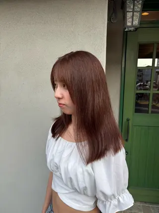 ミディアム 阪口 萌のヘアスタイル