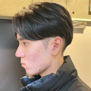 ショート メンズ 曲がる縮毛矯正 心斎橋/本町　あつやのヘアスタイル