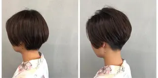 ショート カラー ボブ/ショート/ 白髪染め/メンズ葛西のヘアスタイル