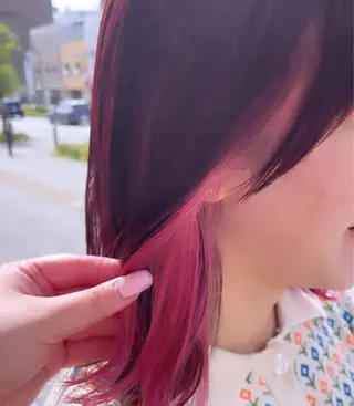 ミディアム カラー 💞暖色カラー 💞risaのヘアスタイル