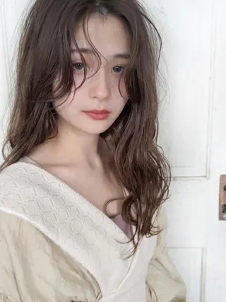 セミロング カラー パーマ 南堀江 möwen ( メーヴェ )所属・mowen RUIのヘアスタイル