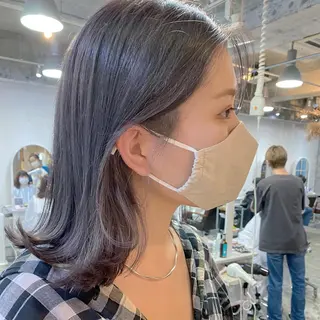 ミディアム カラー キタダ ヒロキのヘアスタイル