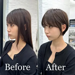 ショート ショートヘア くすみカラー、大場猛のヘアスタイル