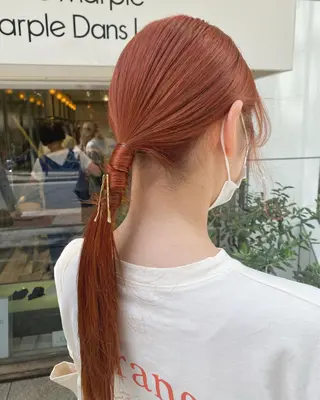 ロング カラー ヘアアレンジ マツエク・マツパ アイブロウ Noah's　Ark所属・透明感カラー🫧ヘア セット🫧松本菜月の眉毛・アイブロウイメージ