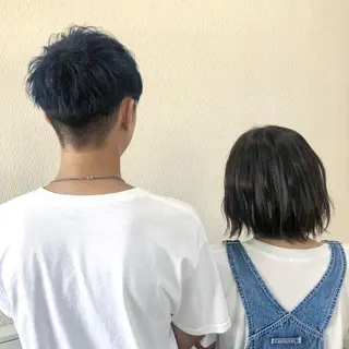 セミロング カラー 水野 雪 /パーマ/暖色カラーのヘアスタイル