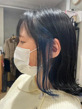 ミディアム カラー エンドウ ミノリ🤎 /半個室/レイヤーのヘアスタイル