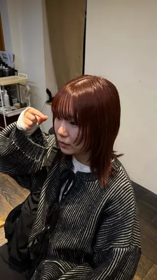 ミディアム 原田 翠のヘアスタイル
