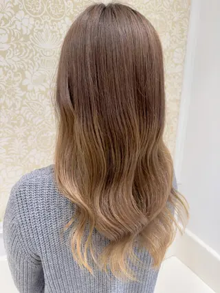 ロング カラー 暖色系カラー🍊 オオネヨシナリのヘアスタイル