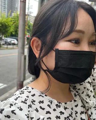 セミロング 田中 鈴乃のヘアスタイル