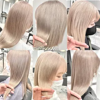 セミロング カラー MiL所属・✨ハイトーン✨ 濱田知孝のヘアスタイル