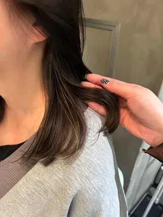 セミロング カラー デザインカラー❤︎ イシイレイのヘアスタイル