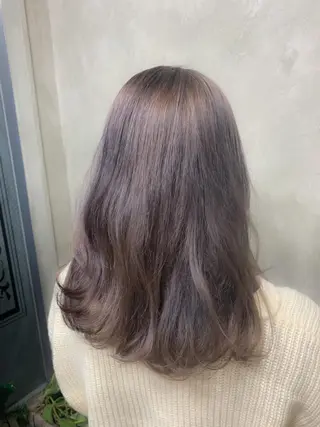 セミロング カラー ヘアアレンジ 🌈髪質改善💕 縮毛矯正✨青木まで✨のヘアスタイル